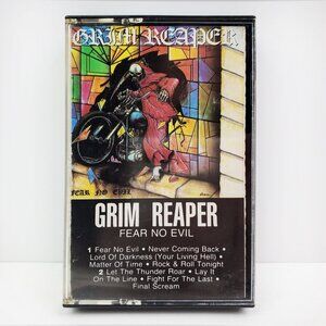 Grim Reaper Fear No Evil Cassette Tape Heavy Metal VTG 1985 Ebony 80s Tested
